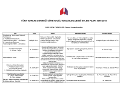 2014-2015 Şube Eylem Planları