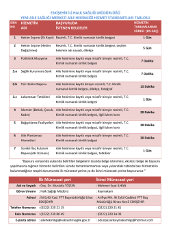 İlk M&uuml;racaat yeri İkinci M&uuml;racaat yeri