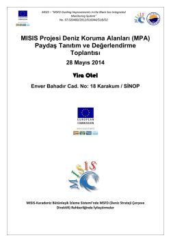 MISIS Projesi Deniz Koruma Alanları (MPA) Paydaş Tanıtım ve