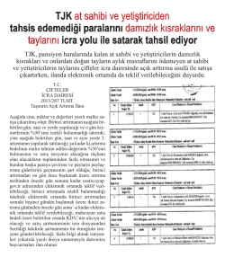 TJK at sahibi ve yetiştiriciden tahsis edemediği paralarını
