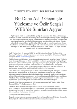 Bir Daha Asla! Geçmişle Yüzleşme ve Özür