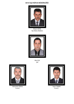 OLTU İL&Ccedil;E N&Uuml;FUS M&Uuml;D&Uuml;RL&Uuml;Ğ&Uuml;