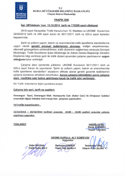 T.c BURSA B&Uuml;Y&Uuml;KŞEHİR BELEDİYE BAŞKANLIĞI