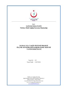 3. &Ouml;l&ccedil;me Sens&ouml;rleri Haberleşme Servisi Tanımlama Dok&uuml;manı