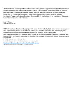 (T&Uuml;BİTAK) grants scholarships for international students seekıng