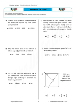 BAŞARILAR DİLERİZ. 1) 12 farklı kitap &uuml;&ccedil; raflı bir kitaplığa hi&ccedil;bir raf