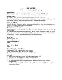 BIO-VAC REO - G&uuml;neşli Aşı