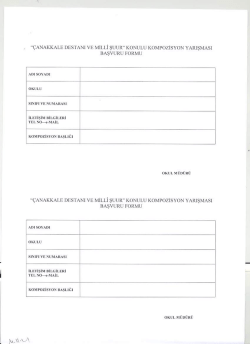 Başvuru Formu İçin Tıklayınız..