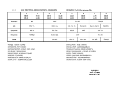 8-C Sınıfı Ders Programı