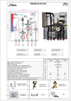 RBM Metis UFH-TRV Teknik Klavuzu