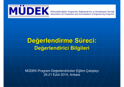 Değerlendirme S&uuml;reci - Değerlendirici Bilgileri