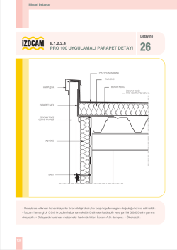 pro 100 uygulamalı parapet detayı - Tek