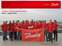 Ekim &ndash; Aralık 2014 Danfoss T&uuml;rkiye Aktivite B&uuml;lteni