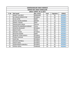 gemiadamları sınav merkezi gmdss roc sınav sonu&ccedil;ları sınav tarihi