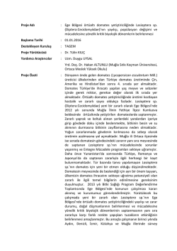 Ege B&ouml;lgesi Buğday Ekiliş Alanlarında G&ouml;r&uuml;len Septorya Yaprak