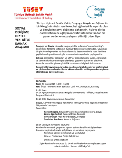 sosyal değişime destek: yeni kitle kaynak ara&ccedil;ları