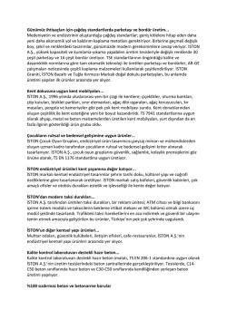 G&uuml;n&uuml;m&uuml;z ihtiya&ccedil;ları i&ccedil;in &ccedil;ağdaş standartlarda parketaşı ve bord&uuml;r