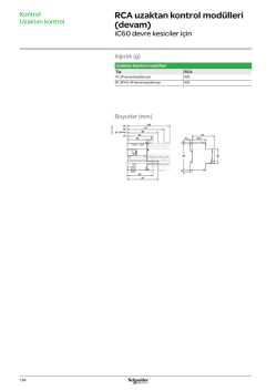 RCA Mod&uuml;l Boyut - Schneider Electric