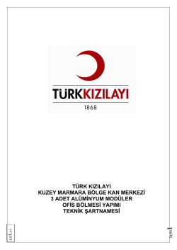 Teknik Şartname - T&uuml;rk Kızılayı