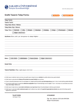 RYA &Uuml;NİVERSİTESİ SAKA - Sakarya &Uuml;niversitesi İletişim