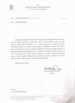 Merkez M&uuml;d&uuml;r Atamaları - Hacettepe &Uuml;niversitesi Personel Dairesi