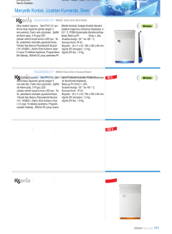 Manyetik Kontak, Uzaktan Kumanda, Siren