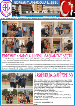 ekim-kasım b&uuml;lteni 2014 - Milli Eğitim Bakanlığı
