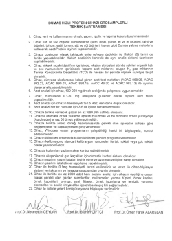 dumas hızlı protein cihazı-otosamplerli teknik şartnamesi