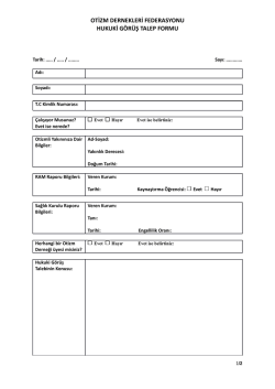 FORM - Otizm Dernekleri Federasyonu