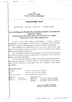 Meteorolojik Uyarı