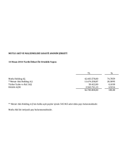 Son Ortaklık Yapısı