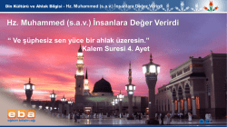 Hz. Muhammed (s.a.v.) İnsanlara Değer Verirdi
