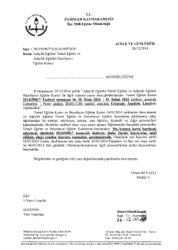 T.c. PASİNLER KAYMAKAMLIĞI - Pasinler İl&ccedil;e Milli Eğitim M&uuml;d&uuml;rl&uuml;ğ&uuml;