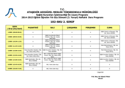 102-SKU 2. SINIF - Ataşehir Adıg&uuml;zel Meslek Y&uuml;ksekokulu