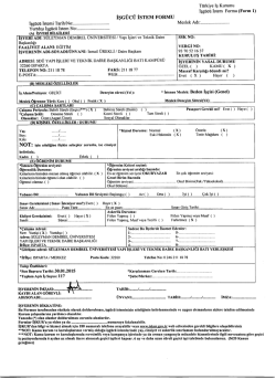 İŞG&Uuml;C&Uuml; İsTEM FORMU