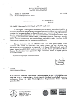 Kazanım Değerlendirme Sınavı - Banaz İl&ccedil;e Milli Eğitim M&uuml;d&uuml;rl&uuml;ğ&uuml;