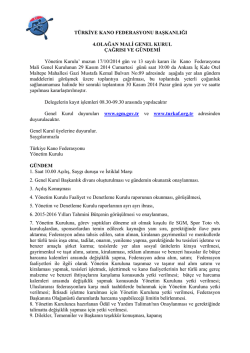 4.Mali Genel Kurul &Ccedil;ağrısı ve G&uuml;ndemi