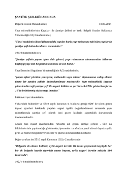 şantiye şefleri hakkında