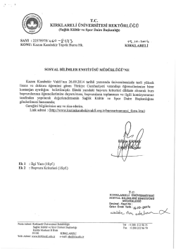 tc kırklareli &uuml;niversitesi rekt&ouml;rl&uuml;ğ&uuml;