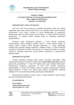 tebliğ &ccedil;ağrısı - Yıldırım Beyazıt &Uuml;niversitesi