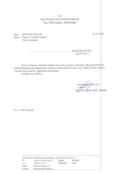 T.C. - reyhanlı il&ccedil;e mill&icirc; eğitim m&uuml;d&uuml;rl&uuml;ğ&uuml;