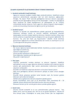 çalışma alışkanlığı oluştururken dikkat etmeniz gerekenler