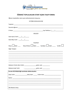 Topluluk Stant A&ccedil;ma Formu