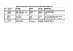 2014 - 2015 erasmus+ personel hareketliliği ders verme asil liste