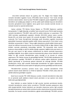 da yapılmış olan “35. Olağan Türk Tabipler