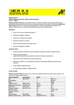 QUICK PASTE Y&uuml;ksek Basınca Dayanıklı Yağlayıcı