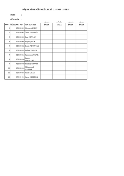 diş hekimliği fak&uuml;ltesi 3. sınıf listesi