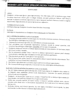 şARTNAMEsİ - Burdur İl Milli Eğitim M&uuml;d&uuml;rl&uuml;ğ&uuml;