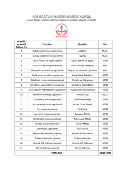 608 SAATLİK MAS&Ouml;R-MAS&Ouml;Z KURSU
