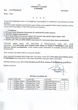 ARDAHAN vALİLİĞİ - TC ARDAHAN İL MÜFTÜLÜĞÜ